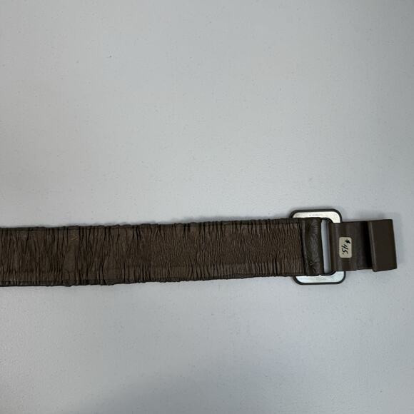 Vtg Astor Belt West Germany Taupe‎ Tan Leather Elastic Waist Belt Cinch Stretch main image 10